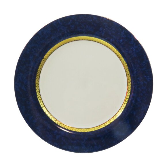 COPY - TWO (2) RETRONEU IMPERIAL COLLECTION '95 Blue 22K Gold 10.5" Dinner Plat… - Picture 2 of 9